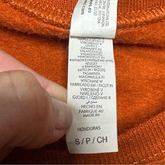 Jerzees Orange Graphic Women's Sweater - Picture 6 of 11